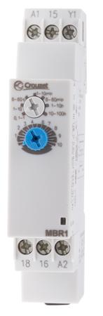 88827125 Crouzet DIN Rail Mount Timer Relay, 24 → 240 V ac, 24V dc, 1-Contact, 0.1 s → 100h, 1-Function, SPDT