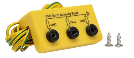 218-651 RS PRO ESD Earth Bonding Bracket With 4 mm Banana Stud x 3