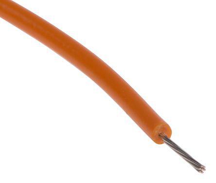 873-9882 RS Pro Orange, 100m PVC UL1430 Hook Up Wire, 300 V 28 AWG