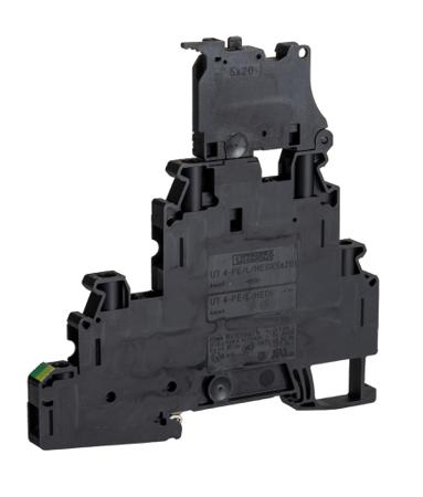 3214322 Phoenix Contact  UT 4-PE/L/HESILED 60 (5X20) Series Black, Triple-Level, Screw Termination, Fused