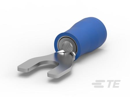 32057 TE Connectivity PIDG Series Insulated Crimp Spade Connector, 1.25mm² to 2mm², 16AWG to 14AWG, M5 Stud Size Nylon