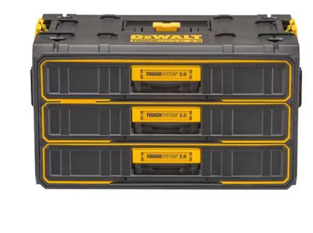 DWST08330-1 DeWALT 3 Drawer Unit, PP, 320mm x 313mm x 554mm, Black