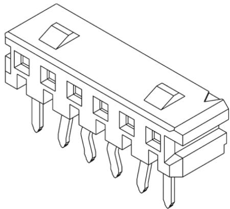 52418-1010 Molex Right Angle Through Hole Mount PCB Socket, 10-Contact, 1-Row, 2mm Pitch, Solder Termination