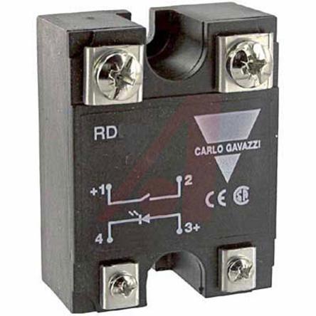 RA2425HA06 Carlo Gavazzi RA 24 Series Solid State Relay, 25 A Load, Panel Mount, 280 V ac Load, 280V ac/dc Control