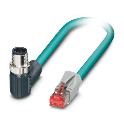 1406112 Phoenix ContactNBC-MR/ 2, 2m Cat5, Blue M12 to Male RJ45 Male, Shielded Shielded, Terminated Polyurethane Sheath