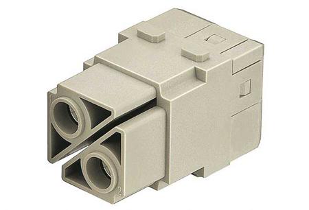 09140022755 HARTING Heavy Duty Power Connector Module, 100A, Female, Han-Modular Series, 2 Contacts