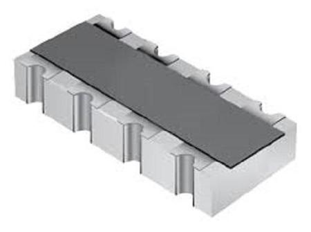 CAT16A-103J4LF Bourns 10kΩ Resistor Array, 4 Resistors, 0.25W total, 1206 (3216M), Concave