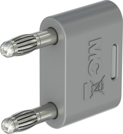 64-4012-28 Staubli Grey Plug 4 mm Test Plug & Socket, 32A, 30V ac, Nickel Plating