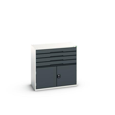16925265-19 Bott 4 Cabinet, Steel, 1000mm x 1050mm x 550mm, Anthracite Grey, Light Grey