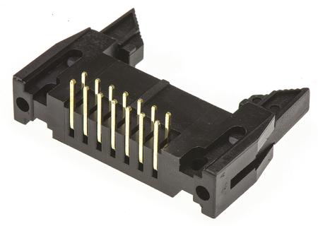 T816114A1R101CEU Amphenol Communications Solutions T816 Series Right Angle Through Hole PCB Header, 14 Contact(s), 2.54mm Pitch, 2