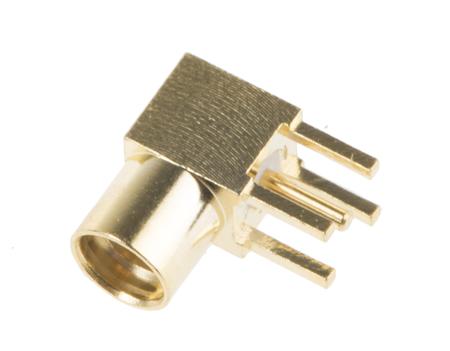 921-0231 RS Pro 50Ω Right Angle PCB Mount MMCX Connector, jack, Solder Termination, 0 → 6GHz, Coaxial