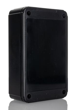 RL6215BK Hammond RL Series Black ABS General Purpose Enclosure, IP54, Flanged, Black Lid, 35 x 80 x 125mm