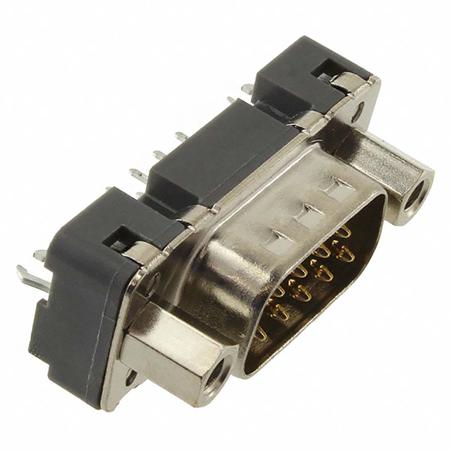 09651696713 HARTING D-Sub Standard 9 Way Through Hole D-sub Connector Plug, 2.74mm Pitch, with 4-40 UNC Threaded Inserts, Boardlocks