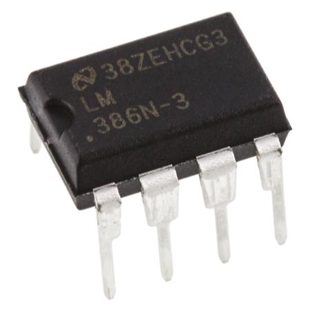 LM386N-3/NOPB Texas Instruments,0.7W, 8-Pin MDIP