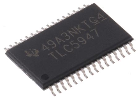 TLC5947DAP Texas Instruments  HTSSOP Display Driver, 24 Segment, 32 Pin, 3.3 V, 5 V