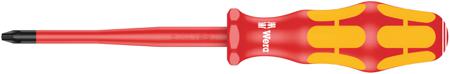 05020133001 Wera Phillips Insulated Screwdriver, PH2 Tip, 100 mm Blade, VDE/1000V, 198 mm Overall