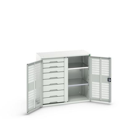 16926766.16 Bott 2 Door, 8 Drawer Sheet Steel Cupboard, 1050 x 550 x 1000mm
