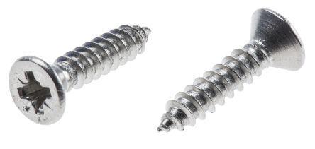 A4420008-0-75 Plain Stainless Steel Countersunk Self-Tapping Screw, No. 8 x 3/4in