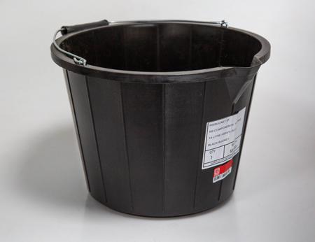 178-7642 14L Plastic Black Bucket With Handle