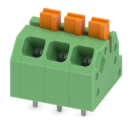 1862055 Phoenix Contact SPTAF 1/ 3-3.5-EL Series PCB Terminal Block, 3-Contact, 3.5mm Pitch, Through Hole Mount, 2-Row