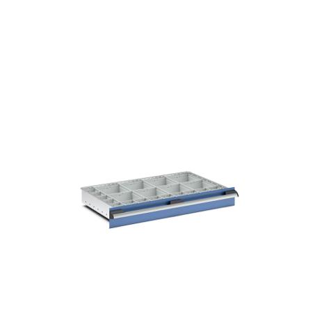 43020767 Bott Polypropylene, Recycled Plastic Storage Rack, 525mm x 800mm x 100mm, Light Grey