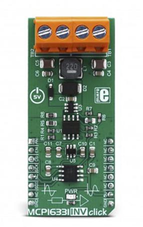 MIKROE-2917 MikroElektronika MCP16331 INV Click Buck-Boost Converter for MCP4921, MCP16331 for Symmetrical Power Supply