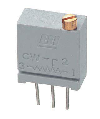 67WR20KLF 20kΩ, Through Hole Trimmer Potentiometer 0.5W Top Adjust TT ElectronicsBI, 67