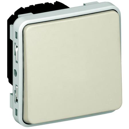 069630 Legrand Black Push Button Light Switch, 1 Way