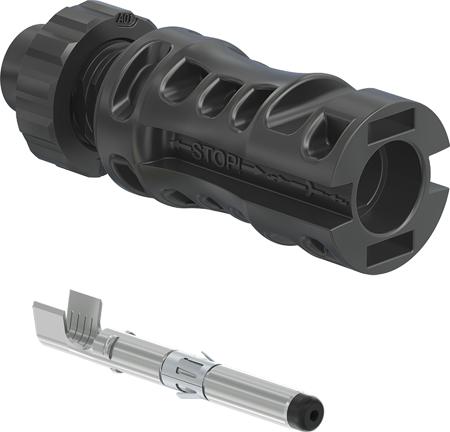 32-0347P0001 Staubli MC4-Evo 2 Series, Male, Panel Mount Solar Connector, Cable CSA, 4mm², Rated At 42A, 1.5 kV PV-ADS4