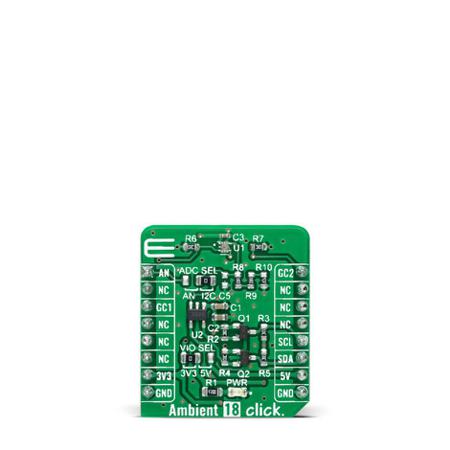 MIKROE-4943 MikroElektronika Ambient 18 Click Ambient Light Sensor Add On Board for BH1680FVC mikroBUS Socket