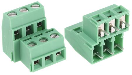 1726066 Phoenix Contact MKKDSN 1.5/3-5.08 Series PCB Terminal Block, 6-Contact, 5.08mm Pitch, Through Hole Mount, 2-Row, Screw