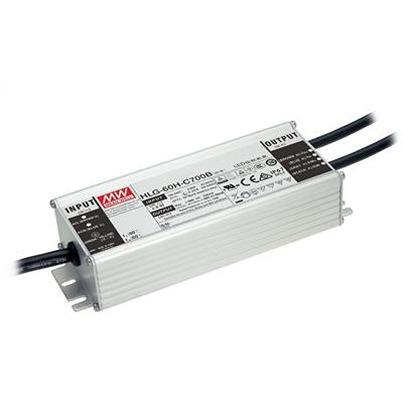 HLG-60H-48AB MEAN WELL LED Driver, 48V Output, 60W Output, 1.3A Output, Constant Current / Constant Voltage Dimmable