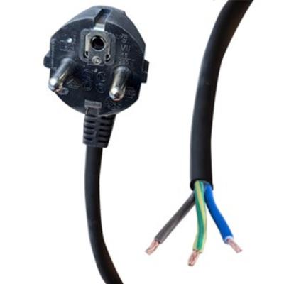 558-942 RS PRO Straight Unterminated Right Angle CEE 7/7 Plug Power Cord, 3m