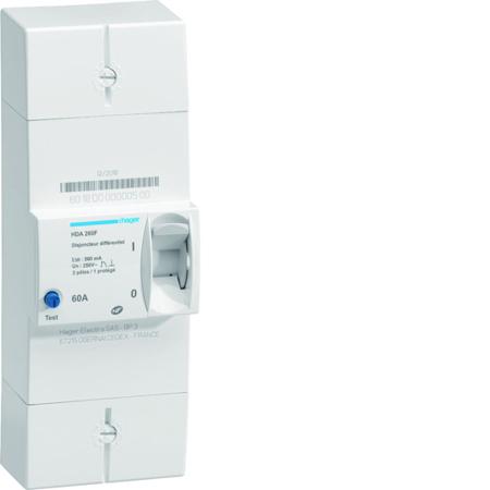 HDA260F Hager Thermal Circuit Breaker - HAD 2P Pole Fixed, 60A Current Rating