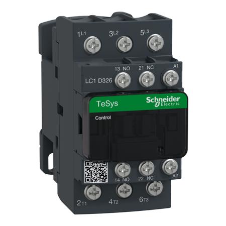 LC1D326R7 Schneider Electric TeSys D LC1D Contactor, 440 V ac Coil, 3-Pole, 50 A, 18.5 kW, 3NO, 300 V dc, 690 V ac