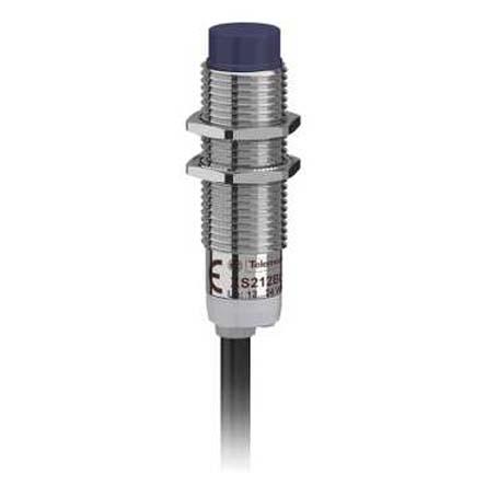 XS212BLNBL2 Telemecanique Sensors Inductive Threaded Barrel Proximity Sensor, M12, 4 mm Detection, NPN NC, 12 → 24 V dc