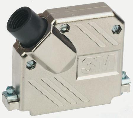 3357-6537-1C 3M 3357 Series ABS Angled D Sub Backshell, 37 Way