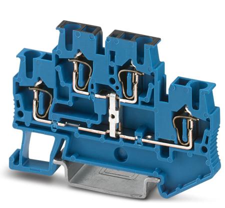 3035108 Phoenix Contact  STTB 2.5-PV BU Series Blue, Double-Level, Spring Clamp Termination