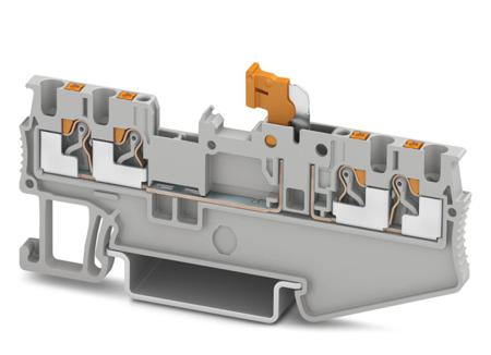 3210321 Phoenix Contact  PT 1.5/S-QUATTRO-MT Series Grey, Push In Termination
