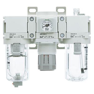 AC60-F10E-D SMC G 1 FRL Assembly, None Drain, 5μm Filtration Size