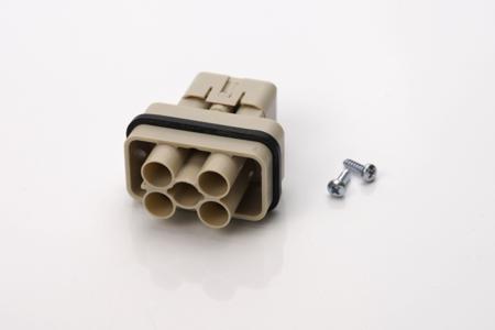 192-596 RS PRO Heavy Duty Power Connector Insert, 40A, Male, 4 + p Contacts