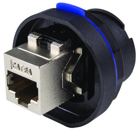 I4COUPL6AIP68 AXINDUS Single-Port RJ45 Female RJ45 CAT.6A IP68 Coupler, Cat6a, Shielded