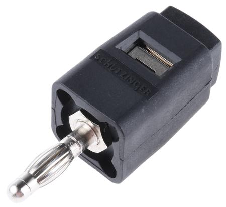 SDK-502---SW Schutzinger, Black 4mm Banana Plug, Nickel Plated, 30 V ac, 60 V dc, 16A