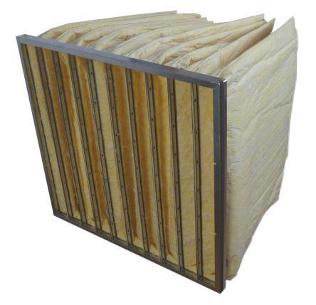 827-9572 RS Pro Bag Filter, Micro Glass Media, F9 Grade, 592 x 592 x 635mm, Media Area 6.4m2