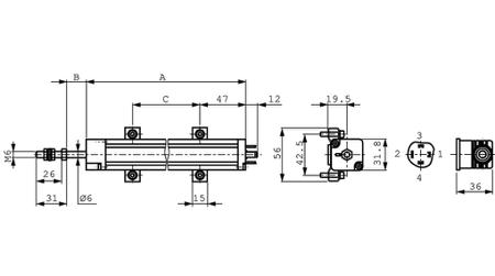 LWH-0100 Novotechnik LWH Series Linear Measuring Position Sensor