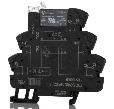 1127100000 Weidmuller TOZ Series Solid State Interface Relay, 230 V Control, 100 mA Load, DIN Rail Mount