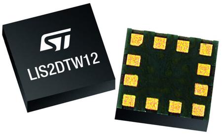 LIS2DU12TR  STMicroelectronics, Accelerometer, I2C, SPI, 12-Pin LGA