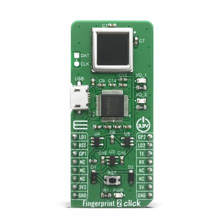 MIKROE-4119 MikroElektronika Fingerprint 2 Click for A-172-MRQ A host device