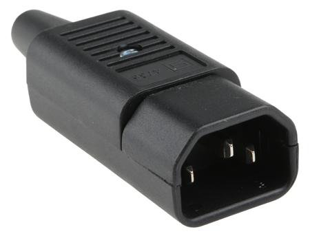 4735.0000 Schurter E Cable Mount IEC Connector Male, 10A, 250 V