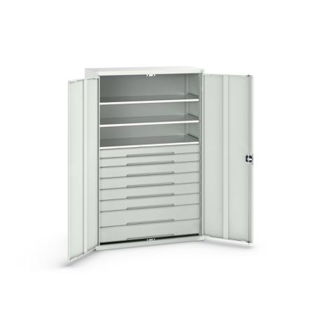 16926657.16 2 Door, 8 Drawer Sheet Steel Cupboard, 1300 x 550 x 2000mm